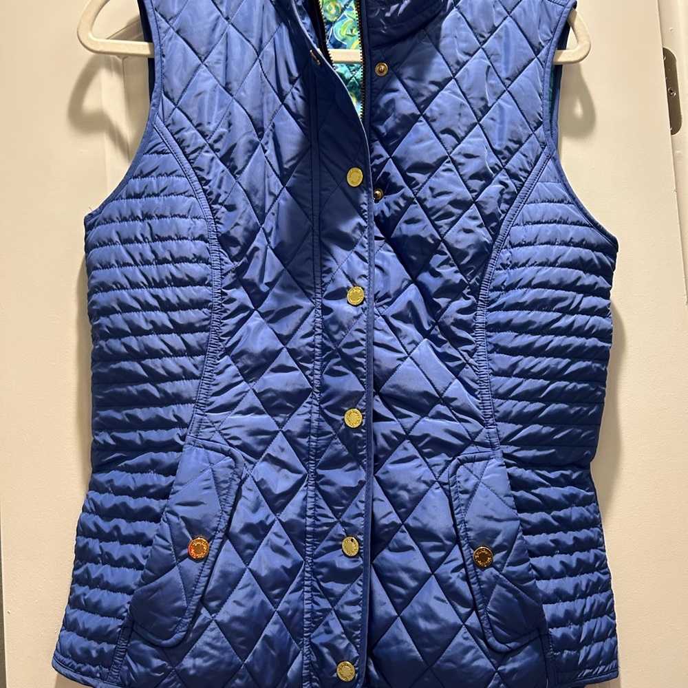 Lilly Pulitzer Blue Quilted Vest